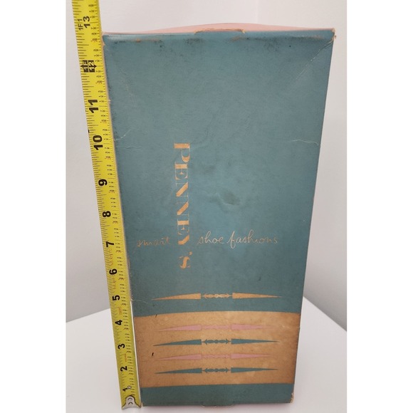 Vintage Penney's Shoe Box JC Penney 1950s/60s Pastel Blue & Pink Movie Prop - Picture 3 of 11